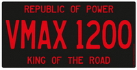 Vmax Generation 1 US License Plate
